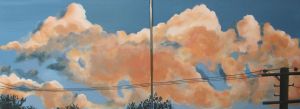 Clouds over the Bay, 2012. Diptych each panel 30.5 x 40.5.